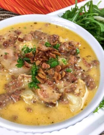 Easy Low Carb Cheeseburger Soup